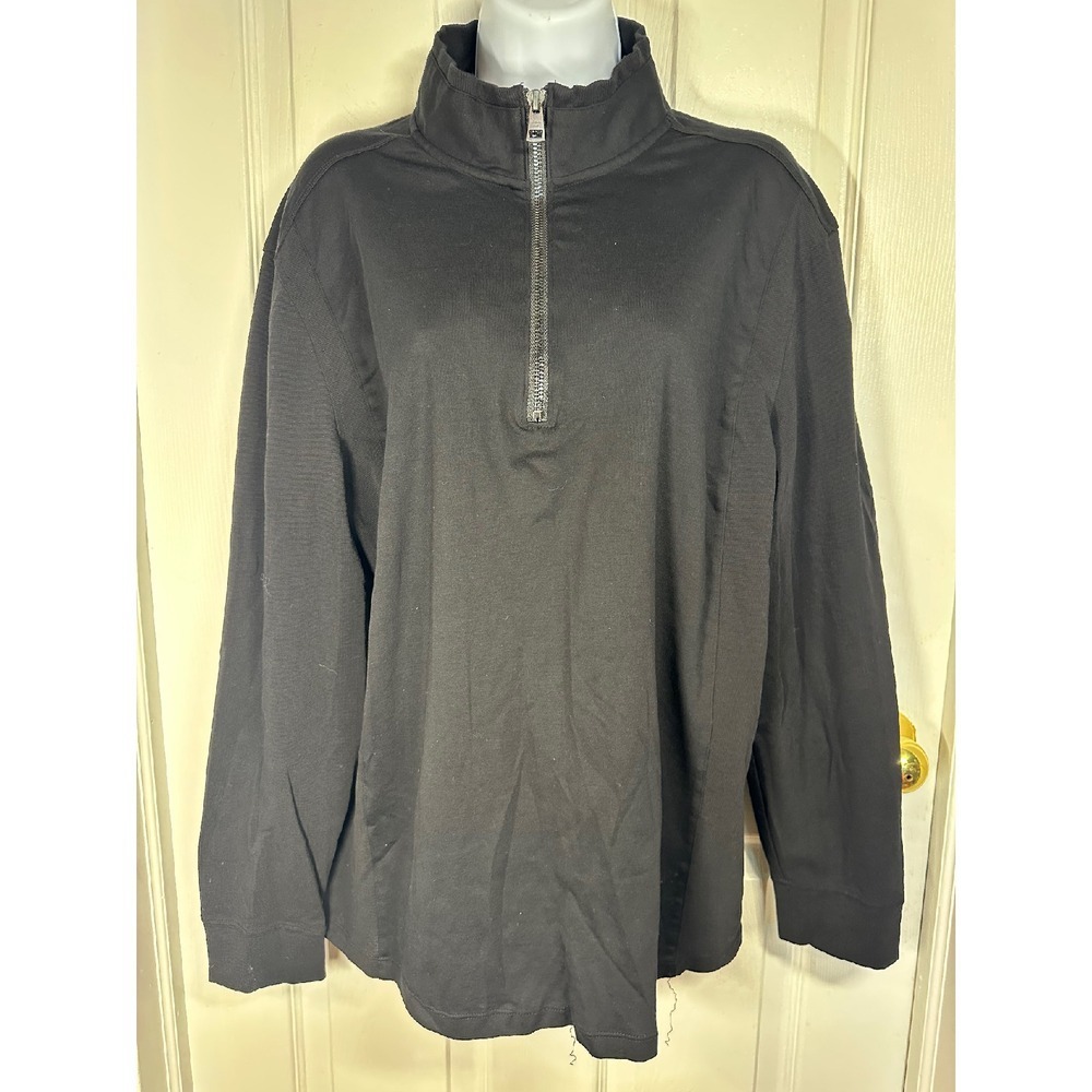 Calvin Klein Black Men's Pullover 1/4 Zip Long‎ Sleeve Athletic Top XL